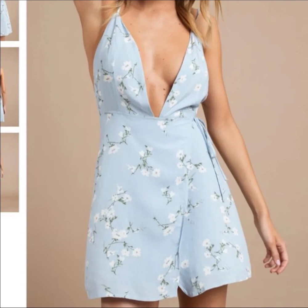 Blue floral dress